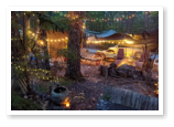 An rv in one of our rv sites here at Oak & Loon Campground