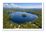 An aerial view of Duncan Lake